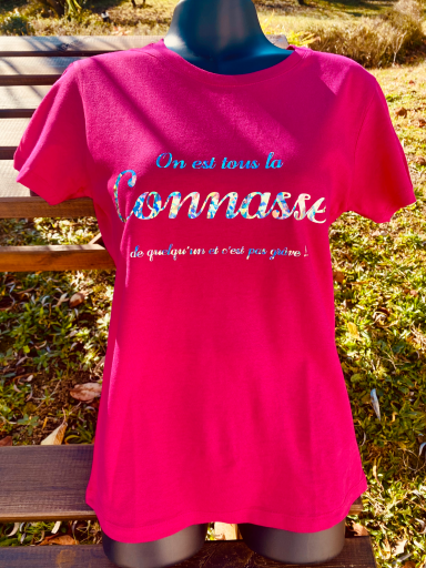 T-Shirt humoristique rose et Crystal 